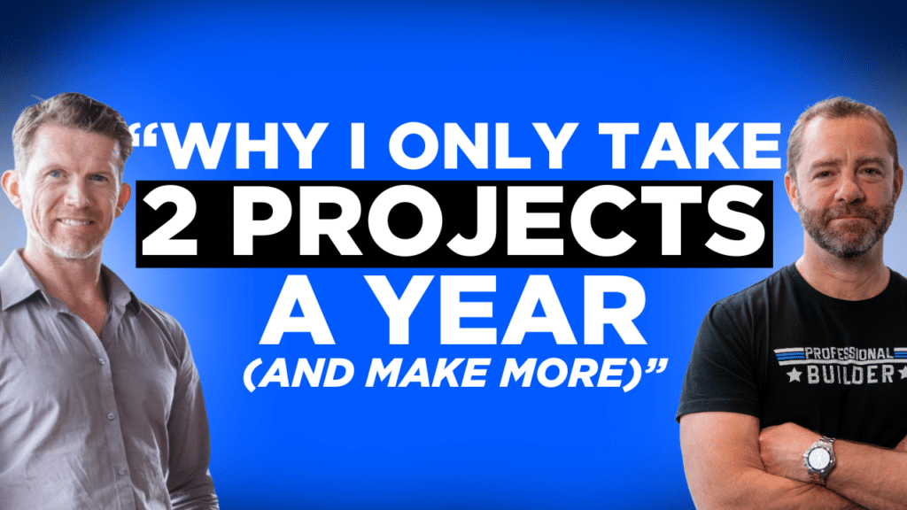 WHY I ONLY TAKE 2 PROJECTS A YEAR (AND MAKE MORE)